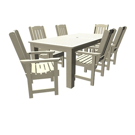 Highwood Usa Lehigh 7pc Rectangular Outdoor Patio Furniture Dining Set 84 x 42 AD-ST7LH1CO5AA-WAE